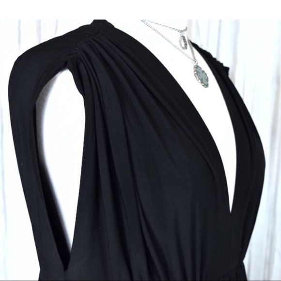 Norma Kamali black dress v neck plus  size XXL 2XL - Picture 2 of 4